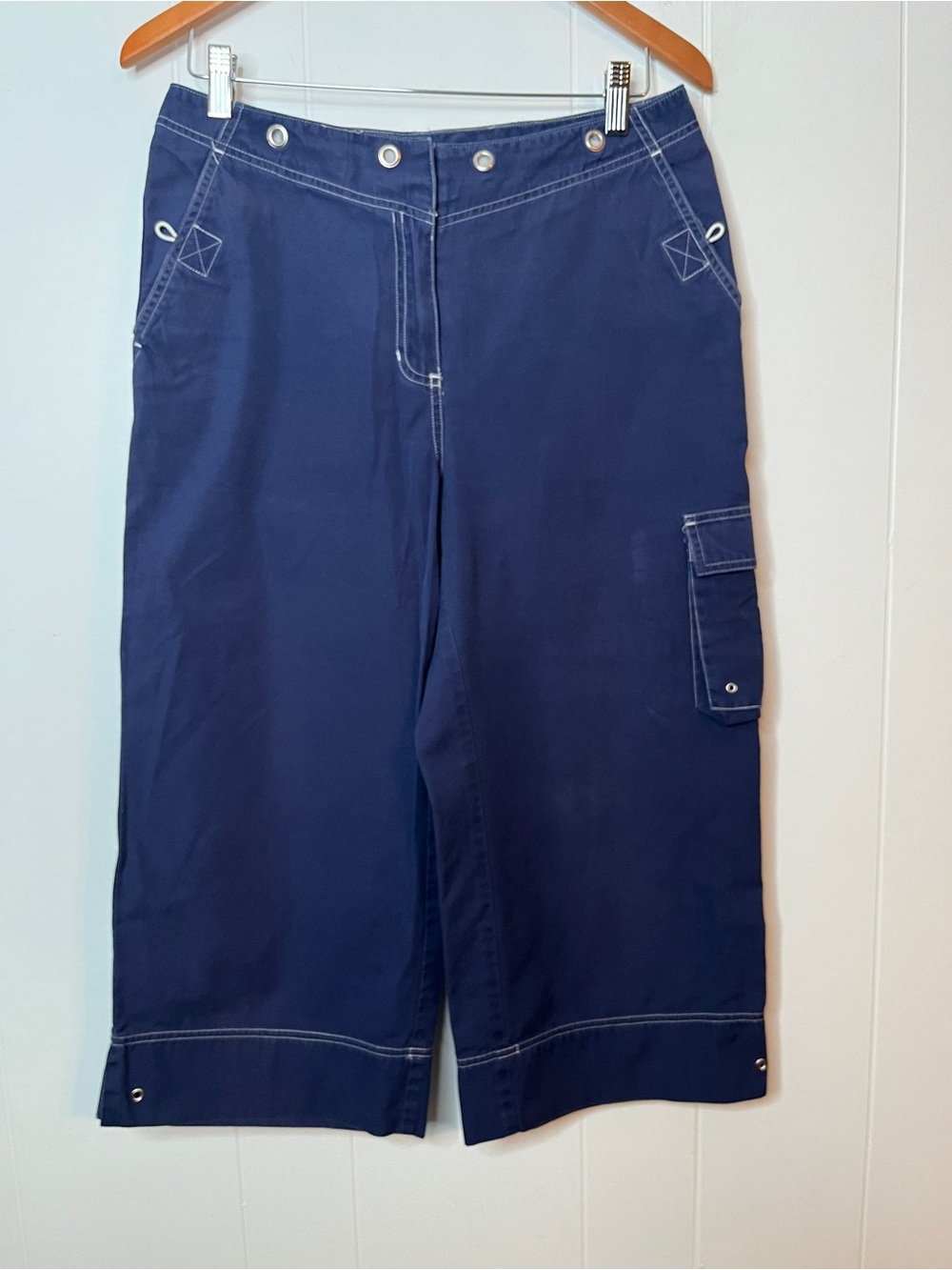 Lauren Ralph Lauren Navy Blue Cargo Capris - Casual Summer Utility Size 8